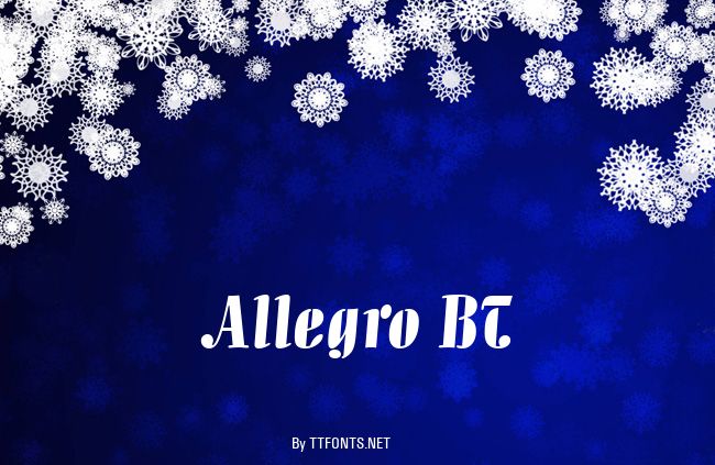 Allegro BT example